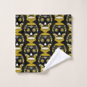 Día De Los Muertos Skull Print Badhandtuch Set (Waschlappen)
