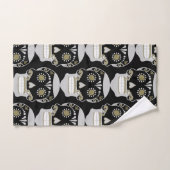 Día De Los Muertos Skull Print Badhandtuch Set (Handtuch)