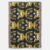 Día De Los Muertos Skull Print Decke (Vorderseite Vertikal)