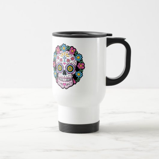 Dia de Los Muertos Skull Reisebecher (Rechts)