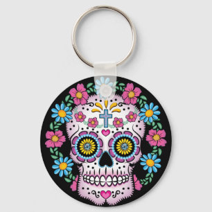 Dia de los Muertos Skull Schlüsselanhänger