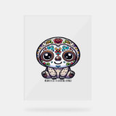 Dia De Los Muertos Sloth Active T - Shirt Acrylschild (Vorderseite)