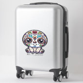 Dia De Los Muertos Sloth Active T - Shirt Aufkleber (Koffer)