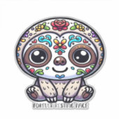 Dia De Los Muertos Sloth Active T - Shirt Aufkleber (Vorderseite)