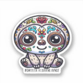 Dia De Los Muertos Sloth Active T - Shirt Aufkleber (Vorderseite)