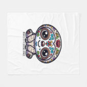 Dia De Los Muertos Sloth Active T - Shirt Fleecedecke (Vorderseite (Horizontal))