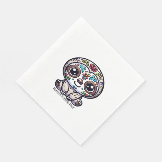 Dia De Los Muertos Sloth Active T - Shirt Serviette (Ecke)