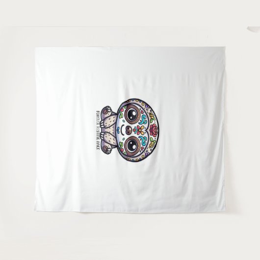 Dia De Los Muertos Sloth Active T - Shirt Wandteppich (Vorderseite (Horizontal))