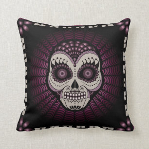 Dia de Los Muertos spiderweb Schädelkissen Kissen