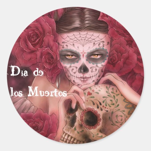 Dia de los Muertos Sticker (Vorderseite)