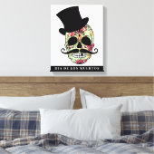 DIA DE LOS MUERTOS Stretched Canvas Print Leinwanddruck (Insitu (Schlafzimmer))
