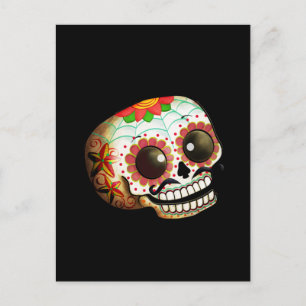 Dia de Los Muertos Sugar Skull Art Postkarte