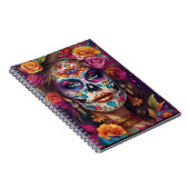 Dia de los Muertos Sugar Skull Beauty Notizblock (Rechte Seite)