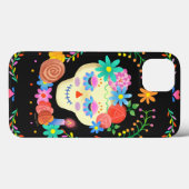 Dia de los Muertos Sugar Skull Case-Mate iPhone Hülle (Rückseite (Horizontal))