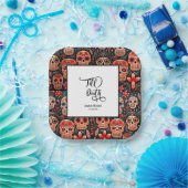 Dia De Los Muertos Sugar Skull engagierte Partei Pappteller (Party)