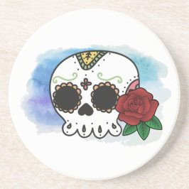 Dia de los Muertos Sugar Skull Getränkeuntersetzer