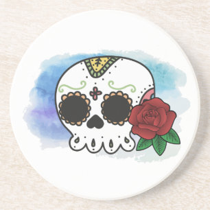 Dia de los Muertos Sugar Skull Getränkeuntersetzer