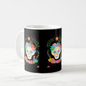 Día de los Muertos Sugar Skull Kaffeetasse (Vorderseite Links)