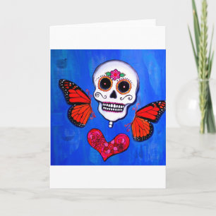 Dia De Los Muertos Sugar Skull Malerei Karte