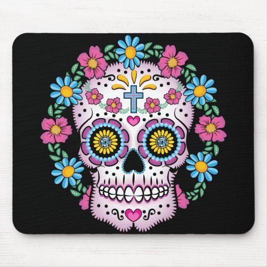 Dia de los Muertos Sugar Skull Mousepad (Vorne)