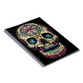 Dia De Los Muertos Sugar Skull Notizblock (Rechte Seite)