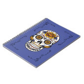 Dia de los Muertos Sugar Skull Notizblock (Linke Seite)