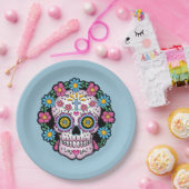 Dia de los Muertos Sugar Skull Pappteller (Party)