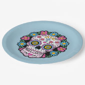 Dia de los Muertos Sugar Skull Pappteller (Schrägansicht)