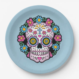 Dia de los Muertos Sugar Skull Pappteller