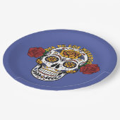 Dia de los Muertos Sugar Skull Pappteller (Schrägansicht)