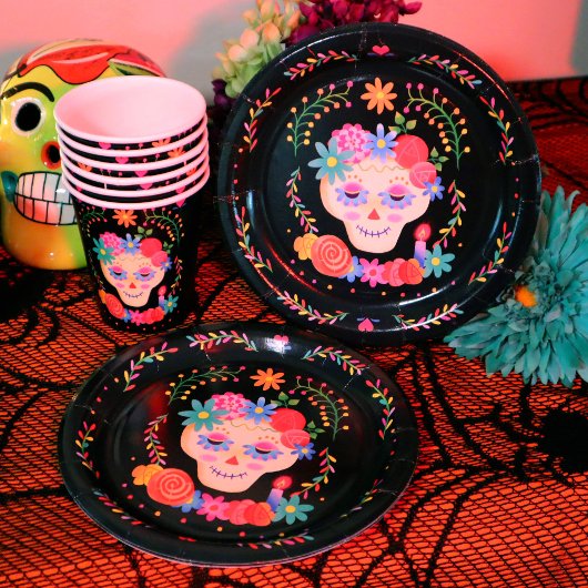 Dia de los Muertos Sugar Skull Pappteller