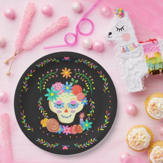 Dia de los Muertos Sugar Skull Pappteller (Party)