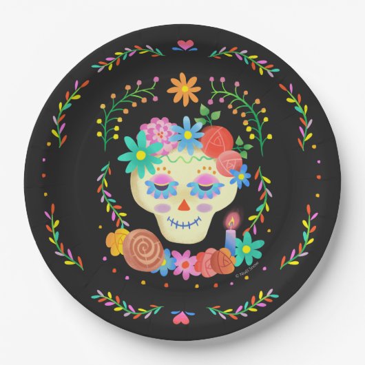 Dia de los Muertos Sugar Skull Pappteller (Vorderseite)