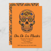 Dia De Los Muertos Sugar Skull Party Einladung (Vorne/Hinten)