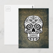 Dia De Los Muertos Sugar Skull Postkarte (Vorne/Hinten)