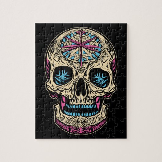 Dia De Los Muertos Sugar Skull Puzzle (Vertikal)