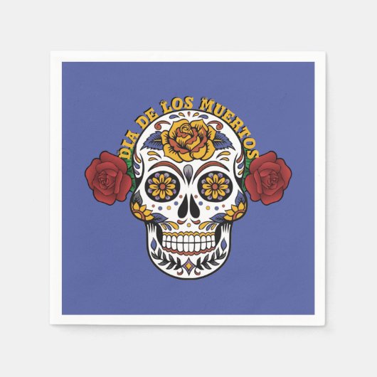 Dia de los Muertos Sugar Skull Serviette (Vorderseite)