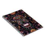 Dia de los Muertos Sugar Skull Spiral Notebook Notizblock (Rechte Seite)
