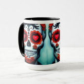Dia de Los Muertos Sugar Skull Tasse (Vorderseite Links)