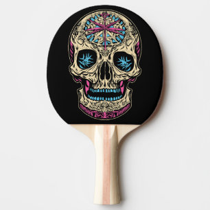 Dia De Los Muertos Sugar Skull Tischtennis Schläger
