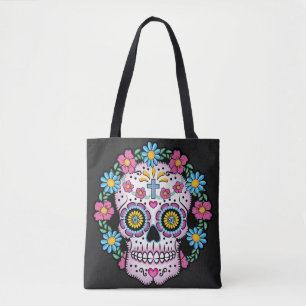 Dia de los Muertos Sugar Skull Tote Bag Tasche