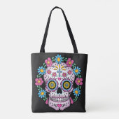 Dia de los Muertos Sugar Skull Tote Bag Tasche (Rückseite)