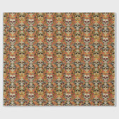 Dia de Los Muertos Sugar Skulls Calaveras Geschenkpapier (Flach)