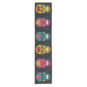 Día de los Muertos Sugar Skulls Dark Trees 14X72" Kurzer Tischläufer (Vorderseite)