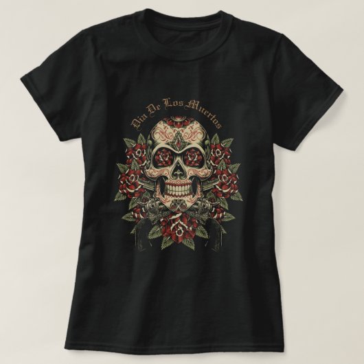 Dia De Los Muertos T - Shirt (Design vorne)