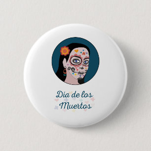 Día de Los Muertos Tag der Toten Button
