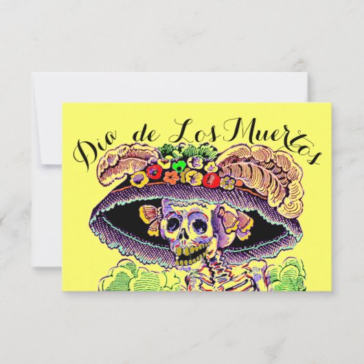 Dia de Los Muertos Tag der toten Einladungen (Vorderseite)