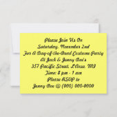 Dia de Los Muertos Tag der toten Einladungen (Rückseite)