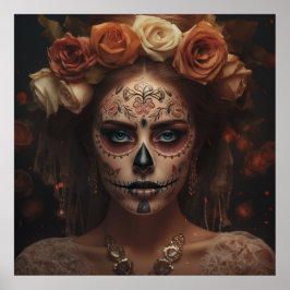 Dia de los Muertos Tag der Toten Kunst Poster