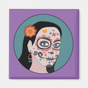 Día de Los Muertos Tag der Toten Magnet